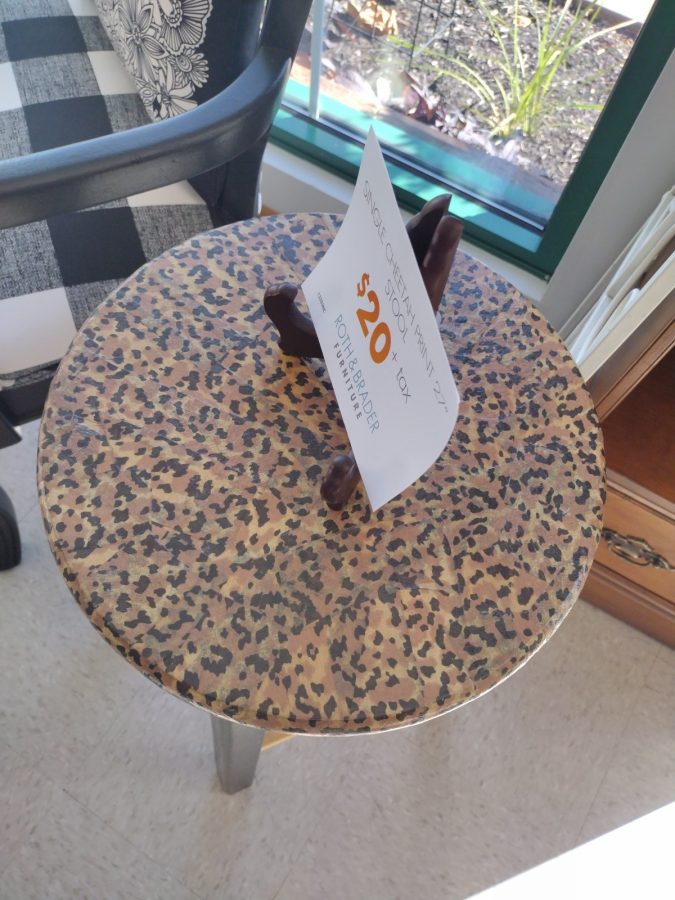 Single Cheetah Print 27 Stool Roth Brader Furniture single-cheetah-print-27-stool-roth-brader-furniture