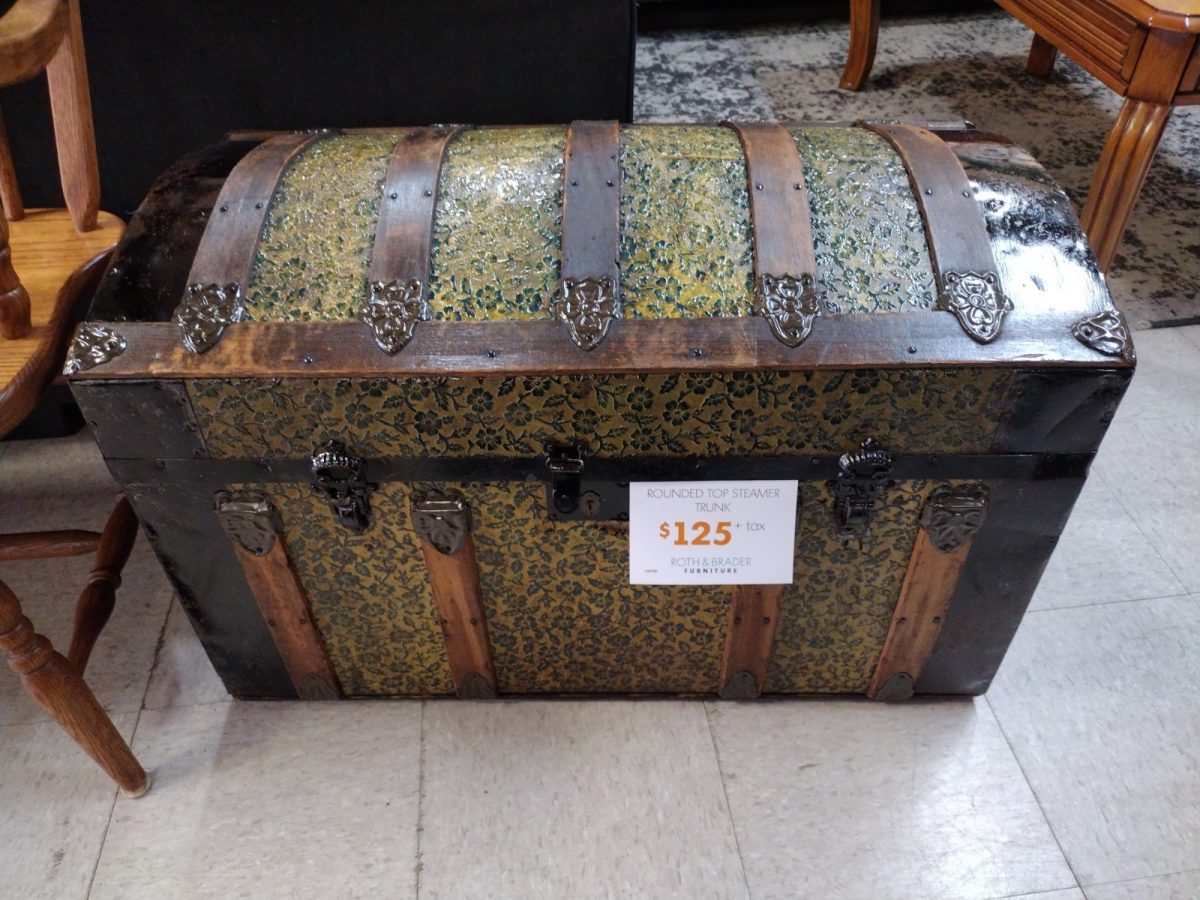 Rounded Top Steamer Trunk Roth & Brader Furniture