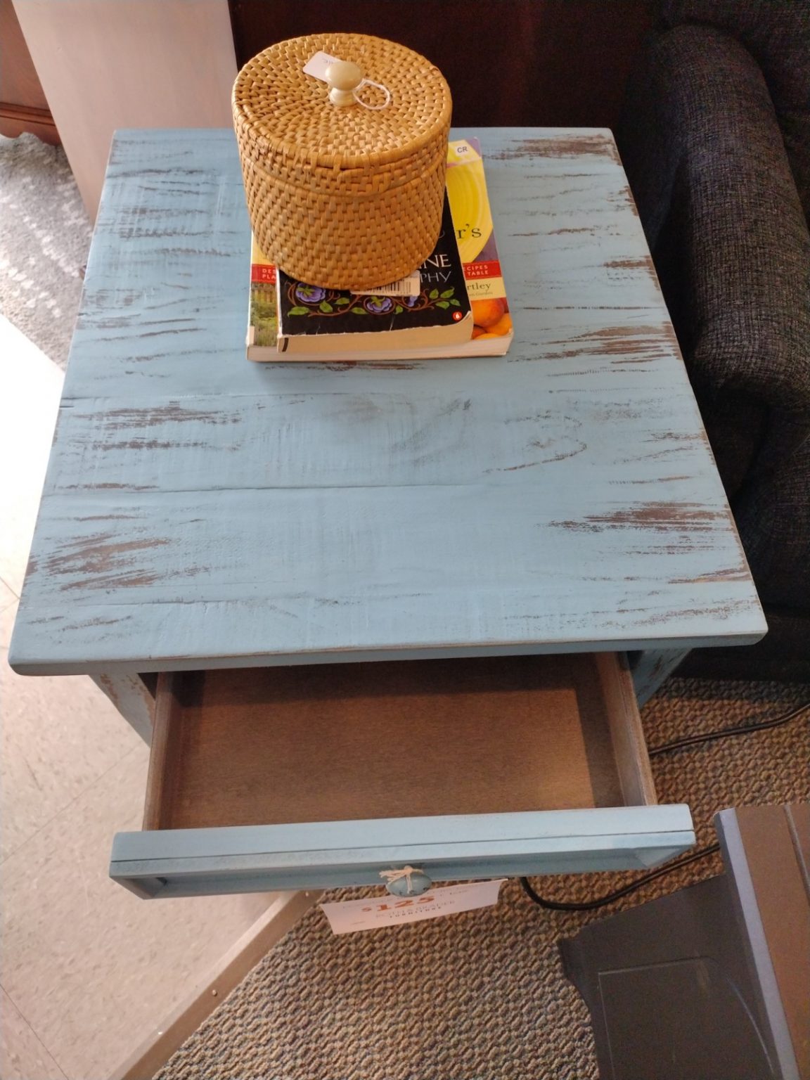 Powder Blue End Table Roth & Brader Furniture