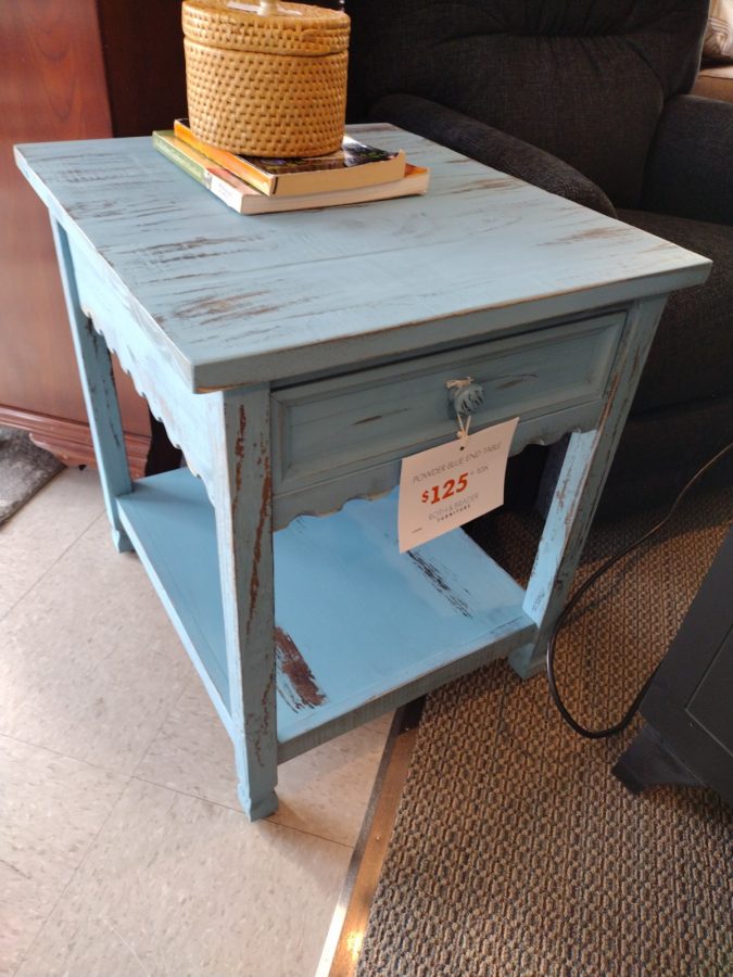 Powder Blue End Table Roth & Brader Furniture