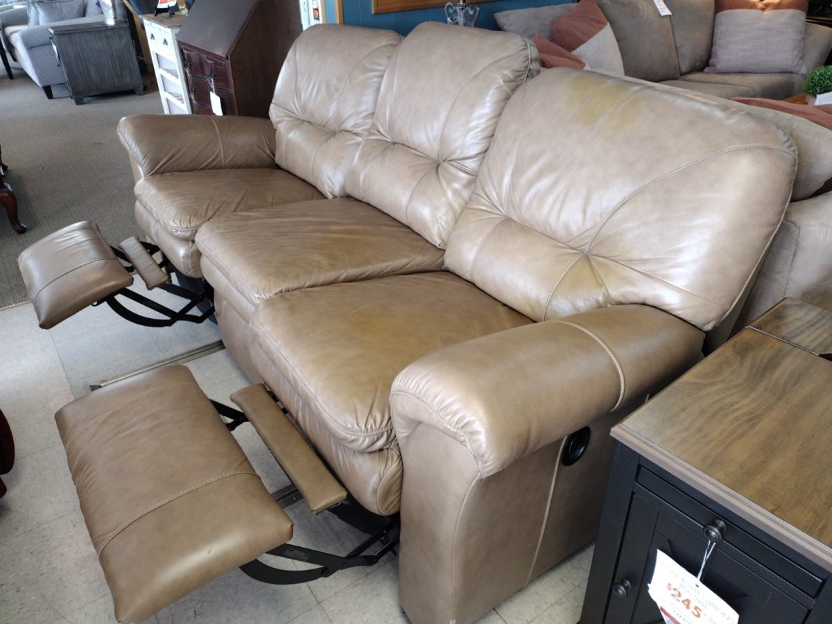 Beige Double Reclining Sofa by LAZBOY Roth & Brader Furniture