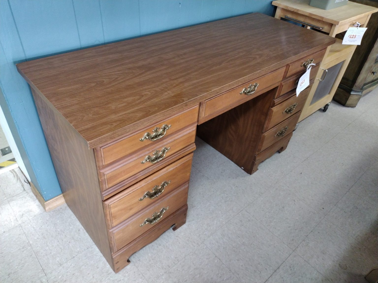 Wooden Double Pedestal Desk Roth & Brader Furniture