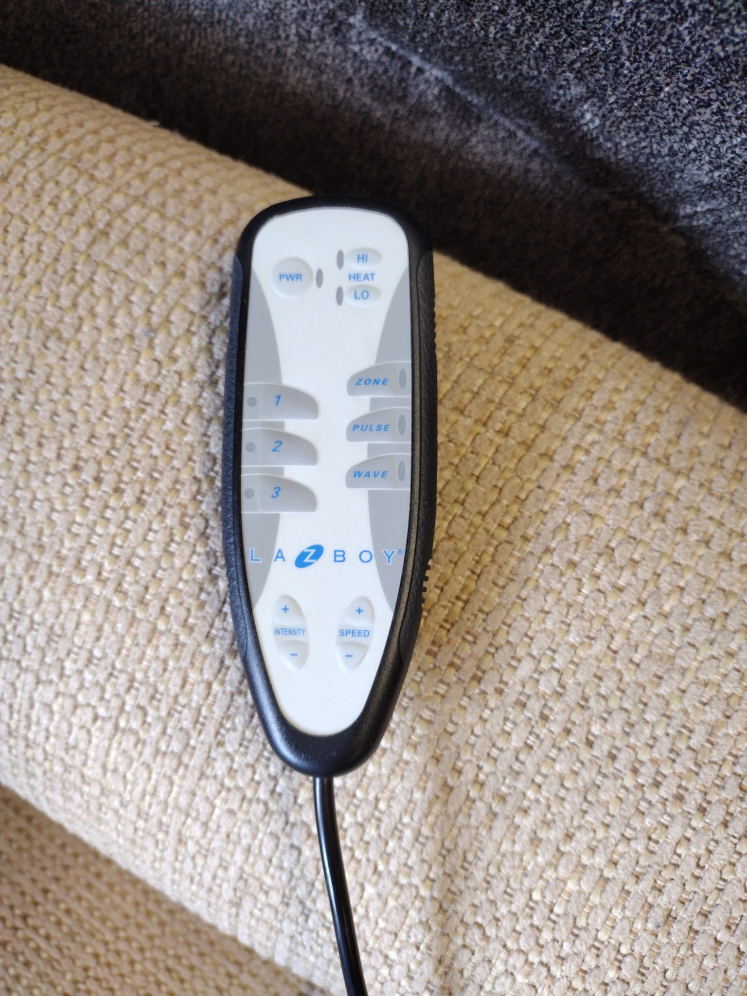 Beige Heat and Massage LAZBOY Recliner Roth & Brader Furniture