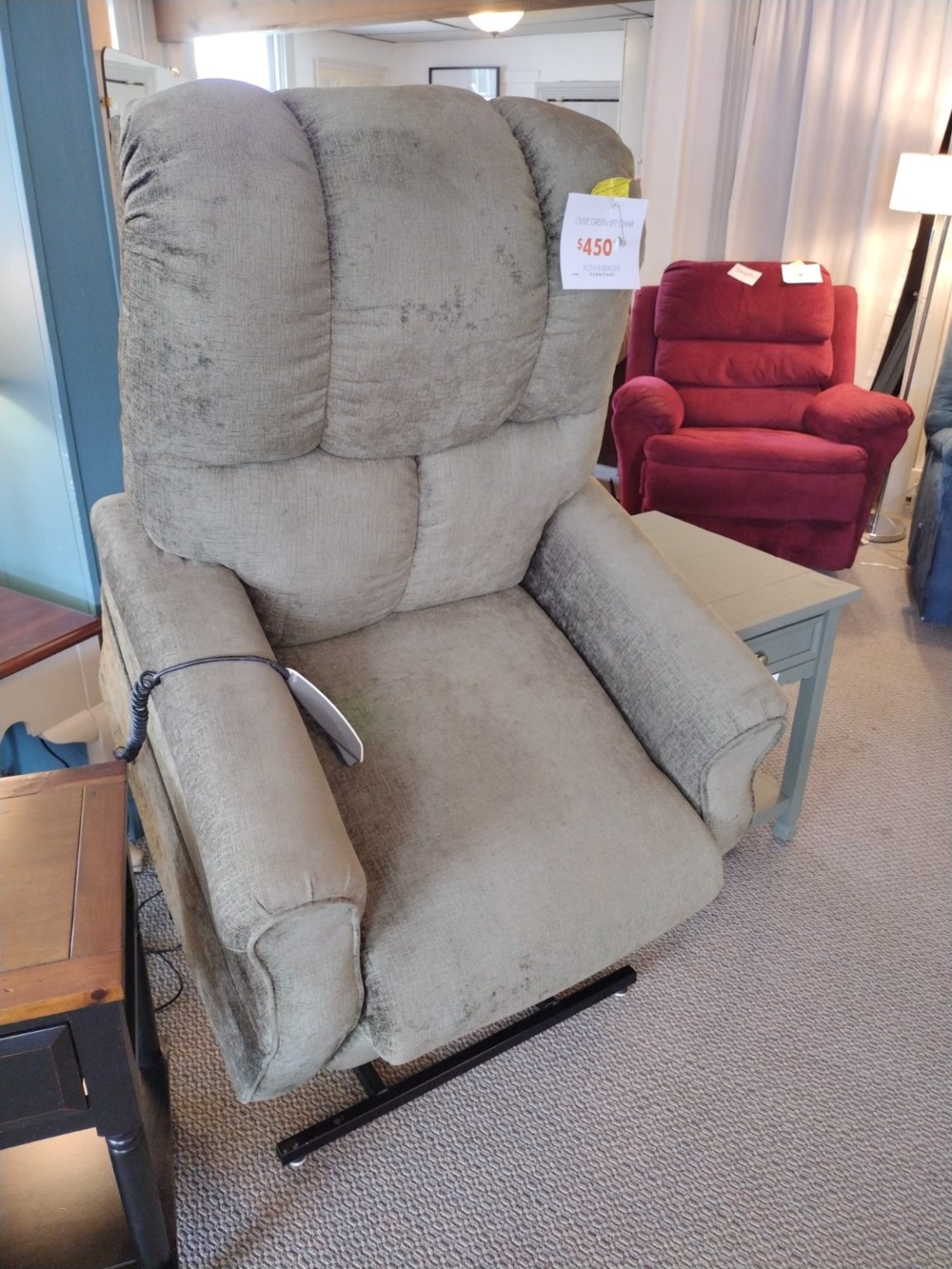 Olive Green Lift Chair Roth & Brader Furniture