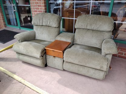 Green LaZBoy Double Reclining Sofa - Image 2
