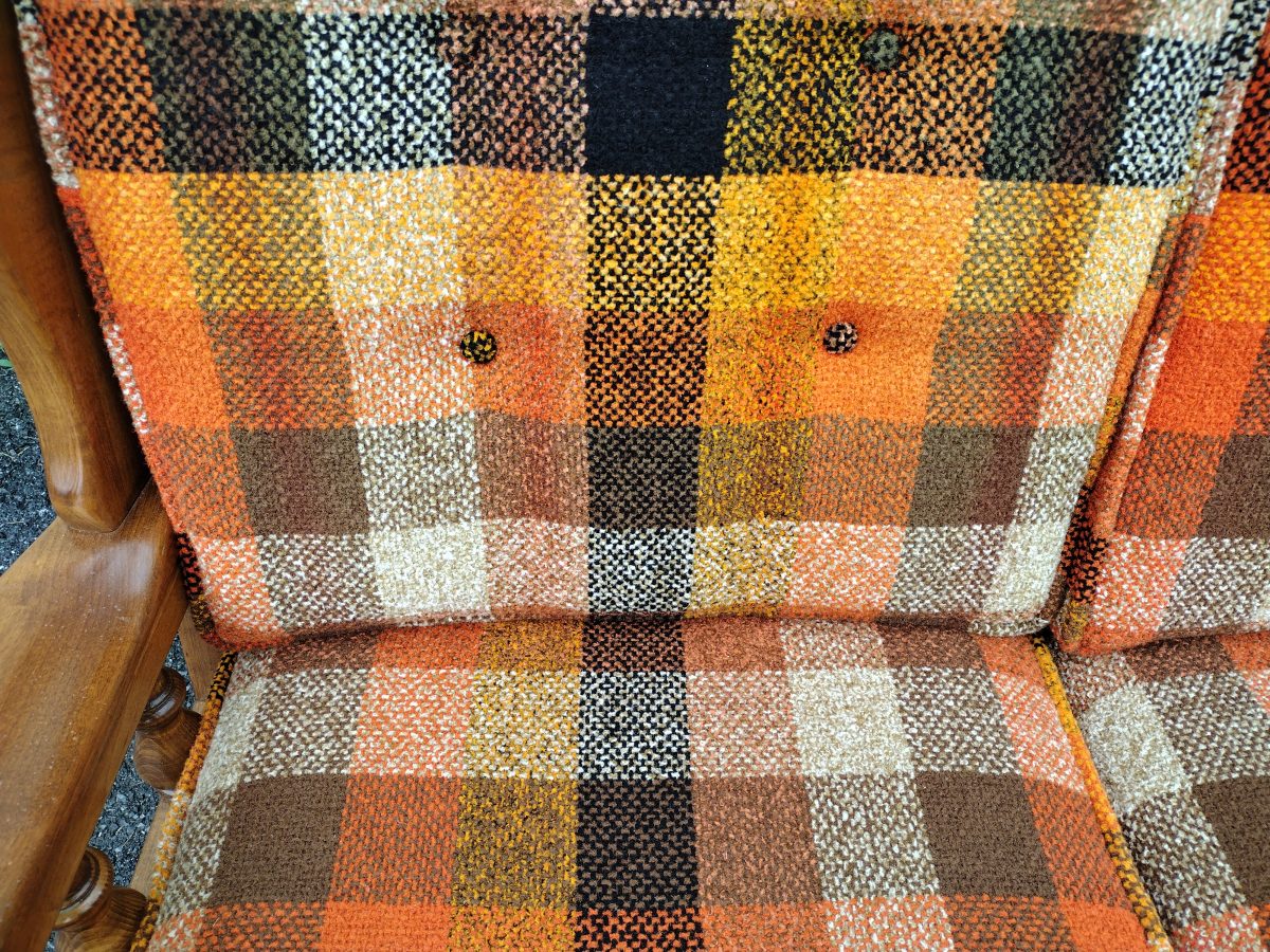 Vintage Plaid Ethan Allen Loveseat Roth & Brader Furniture