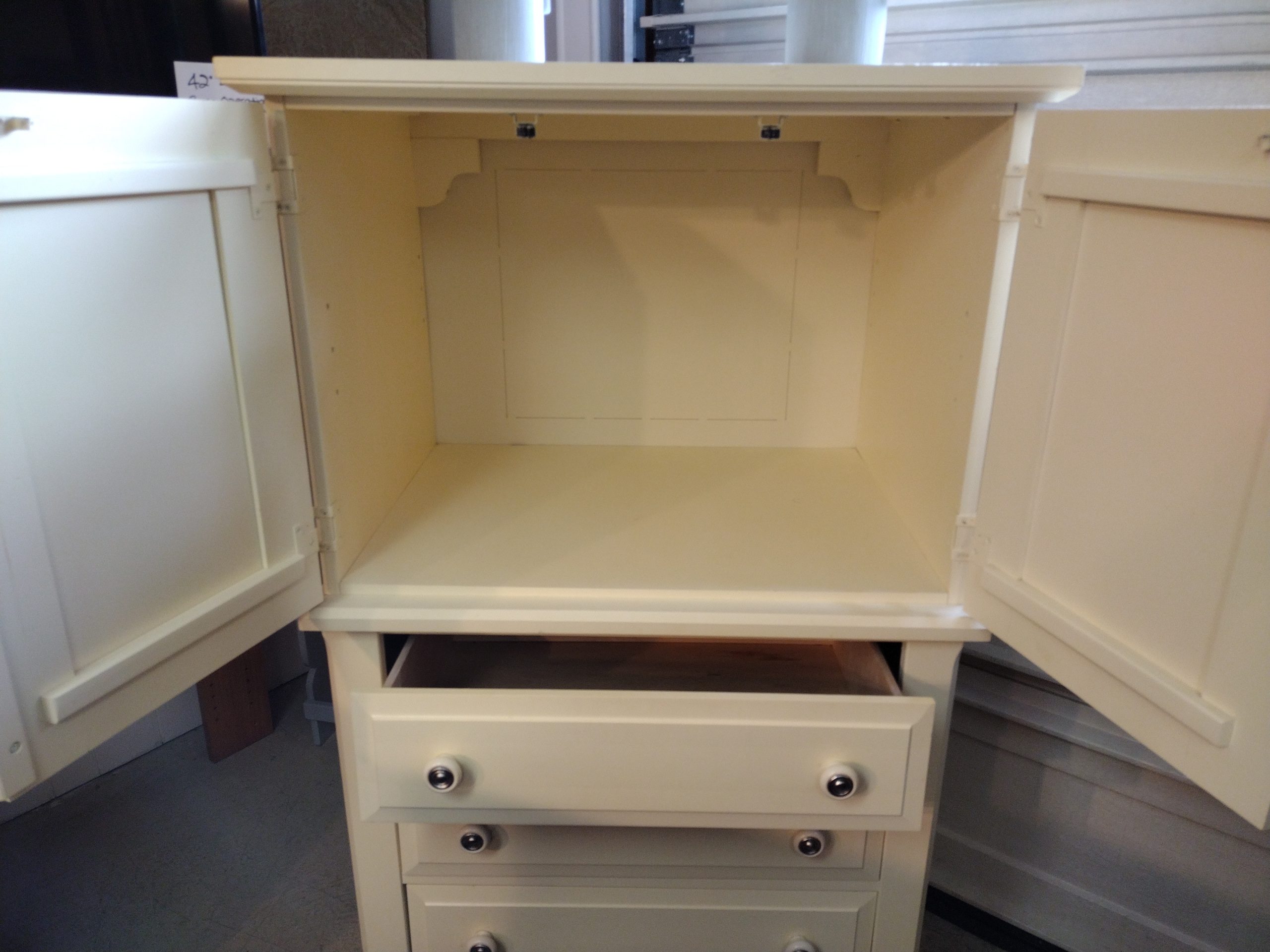 Cream Color Painted Armoire Roth & Brader Furniture