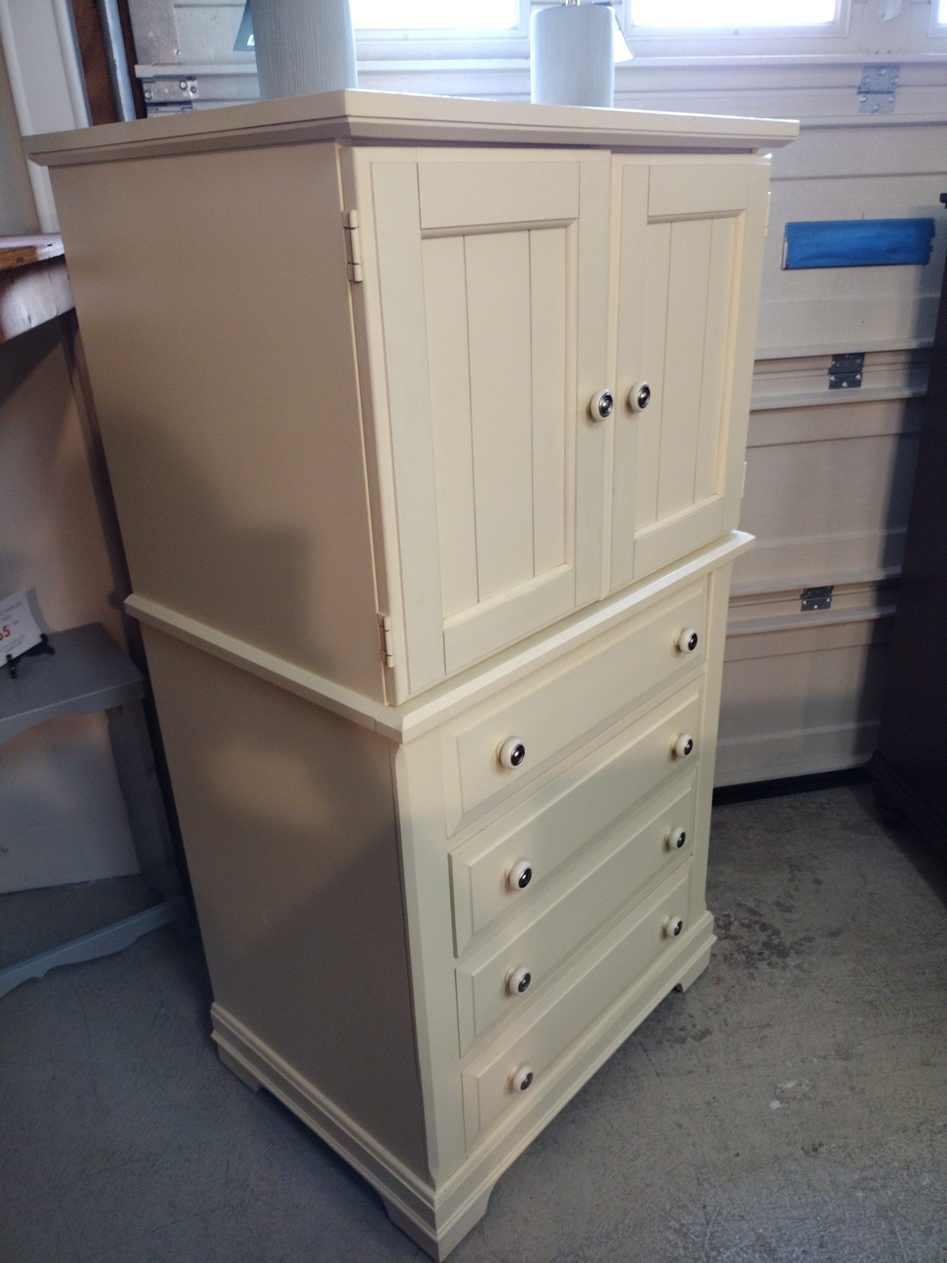 Cream Color Painted Armoire Roth & Brader Furniture
