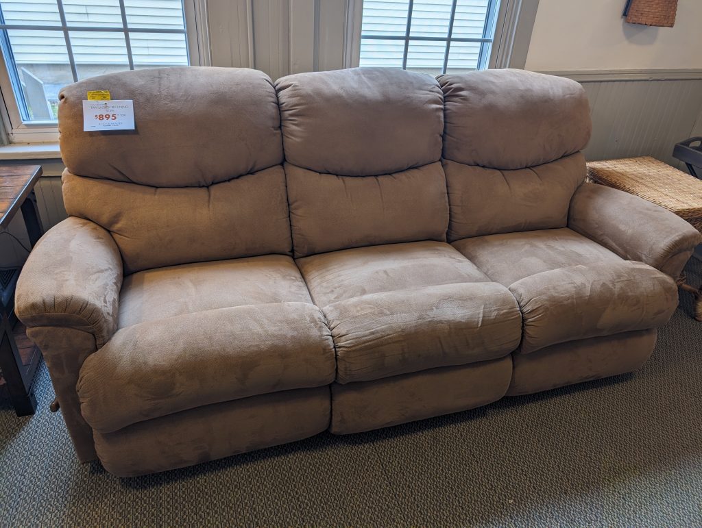 Tan LaZBoy Reclining Sofa Roth & Brader Furniture