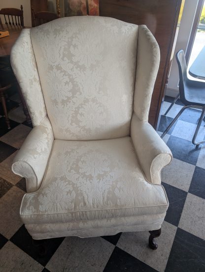 Upholstered Wing Back Arm Chair - Image 2