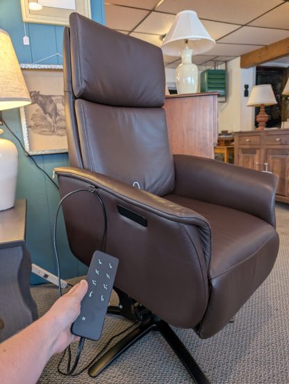 Brown Leather Hjort Knudsen Danish Chair