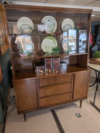 MCM Bassett Walnut Display Cabinet