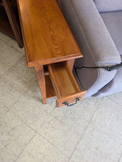 Narrow Oak End Table - Image 2