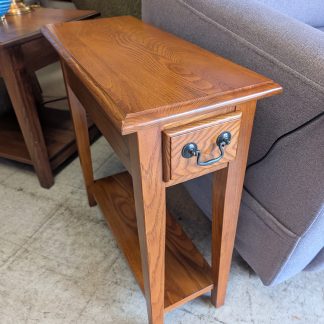 Narrow Oak End Table
