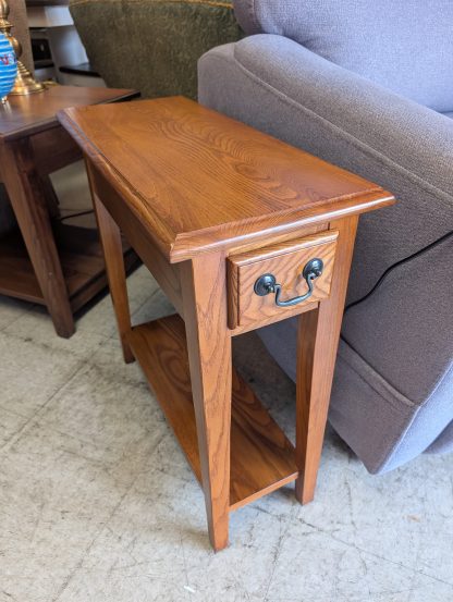 Narrow Oak End Table