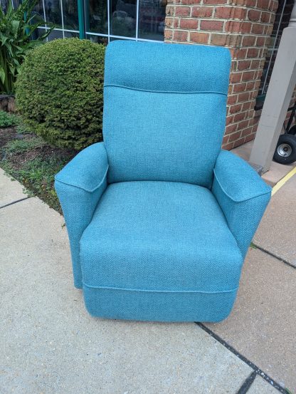 Teal Blue Rocker Recliner - Image 2