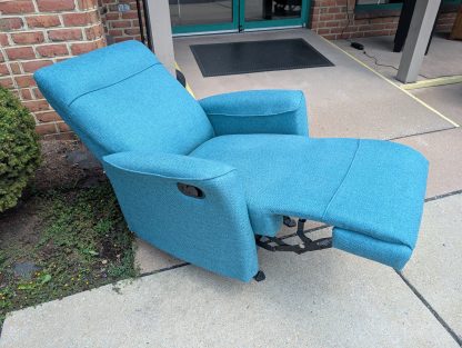 Teal Blue Rocker Recliner - Image 3