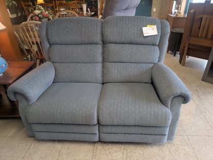 Reclining Blue Lazboy Loveseat - Image 2