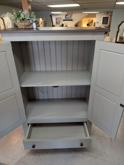Pebble & Walnut Colors Pantry Cabinet - Image 2