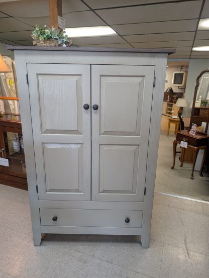 Pebble & Walnut Colors Pantry Cabinet