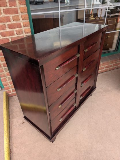 Hardwood Mahogany MCM Chest - Image 4