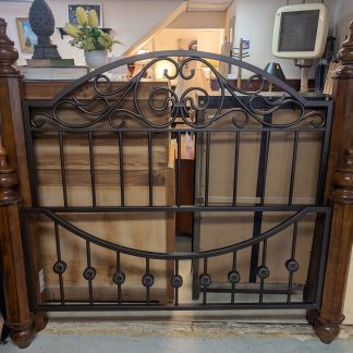 Wood & Metal Queen Bed Set