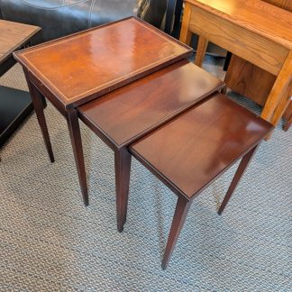 Mahogany Nesting End Table Set