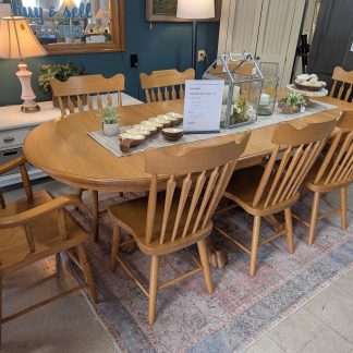 Large Real Wood Table & Chair Set