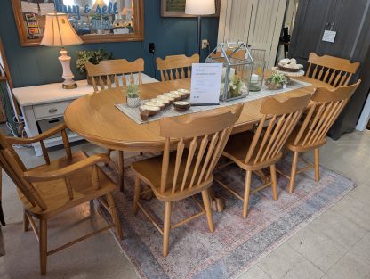 Large Real Wood Table & Chair Set