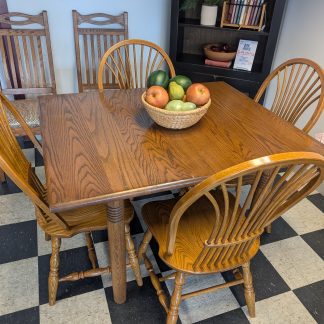 Real Wood Oak Table & 4 Chairs