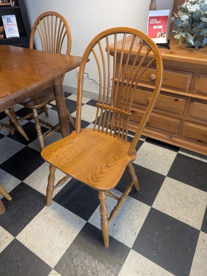 Real Wood Oak Table & 4 Chairs - Image 3