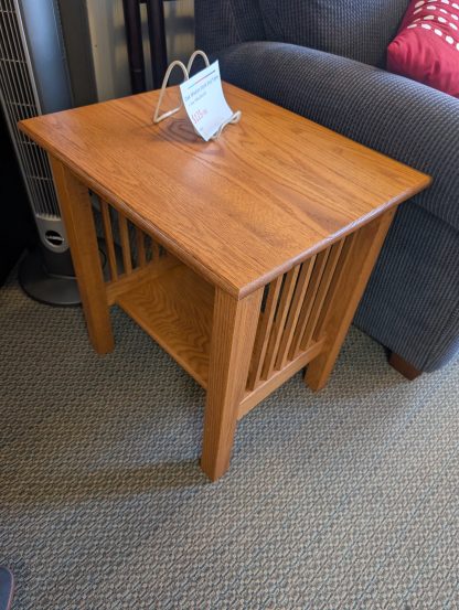 Oak Mission Style End Table