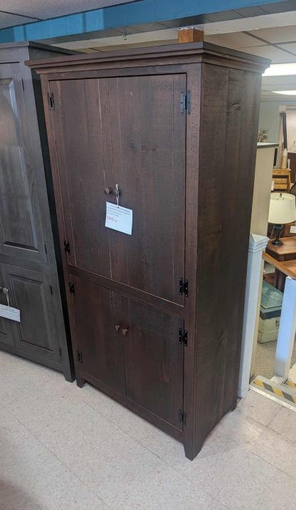 Large Dark Brown Wooden Pantry Cabinet