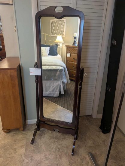 Cherry Finish Floor Mirror - Image 2