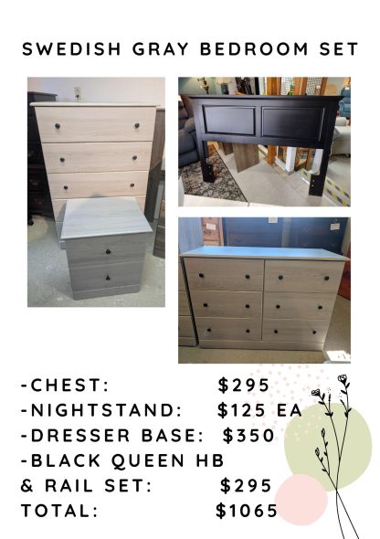 Swedish Gray Bedroom Set