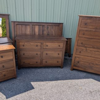 Walnut Brown Queen Size Bedroom Set