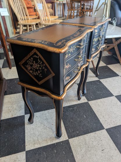Black Asian End Table Set - Image 4