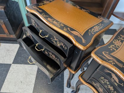 Black Asian End Table Set - Image 3