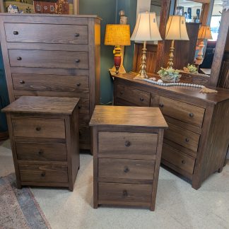 Walnut Brown Queen Size Bedroom Set