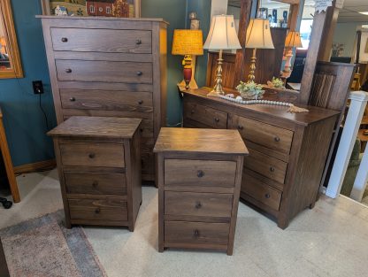Walnut Brown Queen Size Bedroom Set