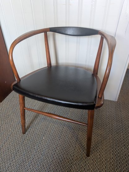Black Leather MCM Chair Set - Image 4