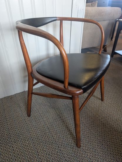 Black Leather MCM Chair Set - Image 3