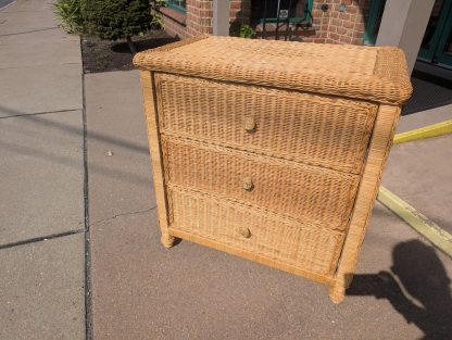Tan Wicker Chest