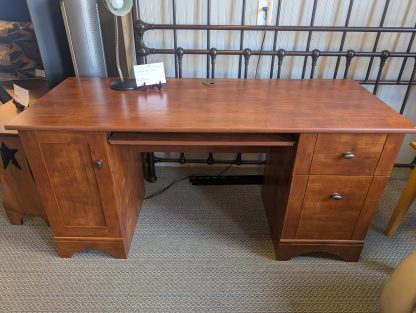 Cherry Laminate Desk - Space for 2 Monitors