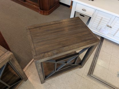 Wooden Gray End Table Set - Image 3