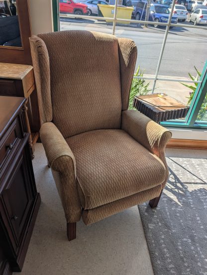 Beige Push Back Reclining Chair