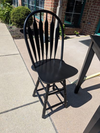Black Pub Table & 2 Stools - Image 2