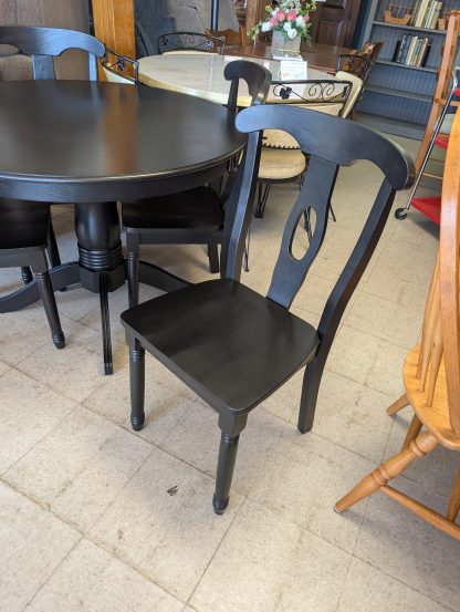 Black Round Table with 4 Chairs - Image 2