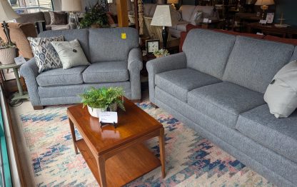 Steel Blue Sofa & Loveseat Set