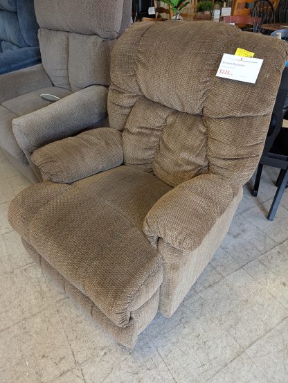 Brown Recliner. Made by Berkline